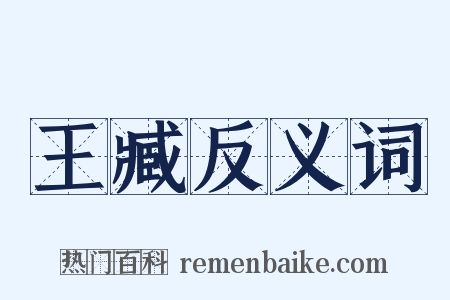 王臧反义词是什么意思的图片